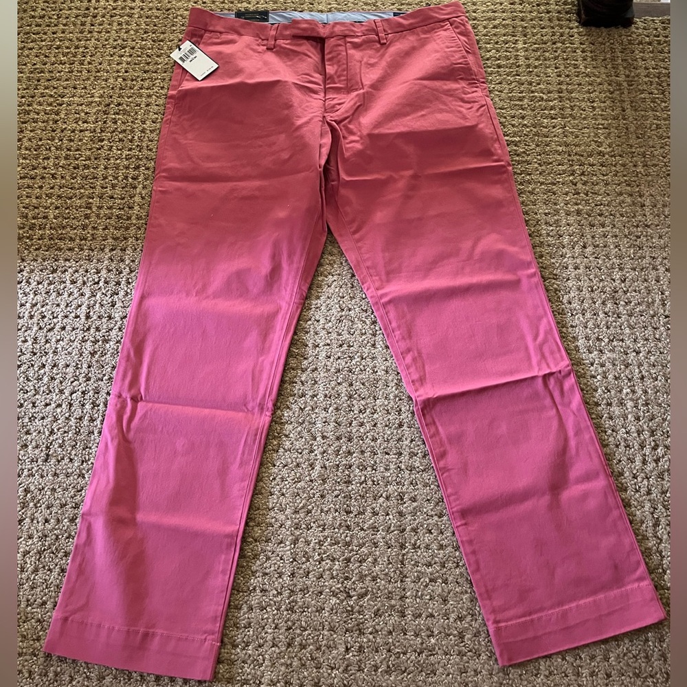 Polo Ralph Lauren 36 x 30 Nantucket Red Stretch Slim Fit Chino Pants NWT!